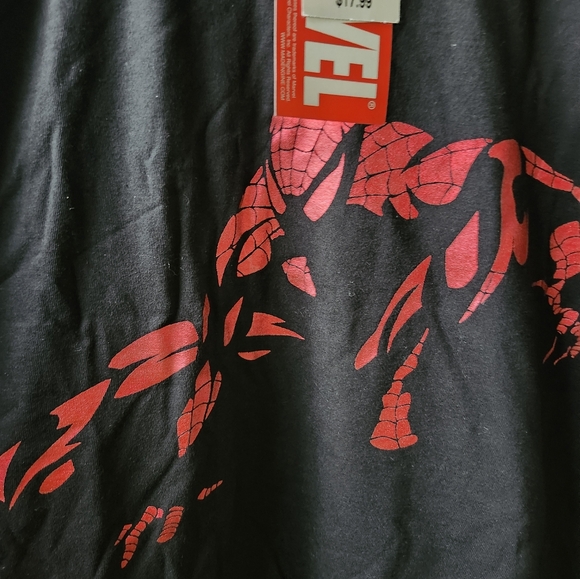 Spiderman Marvel Vintage Six Flags Original XL T shirt Black New Tag - Picture 7 of 8